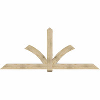 108"W x 45"H x 04"D x 6"F, 10/12 Pitch, Redmond Rough Sawn Timber Gable Bracket, Douglas Fir