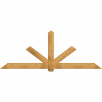 108"W x 40"H x 04"D x 6"F, 09/12 Pitch, Kennewick Rough Sawn Timber Gable Bracket, Western Red Cedar