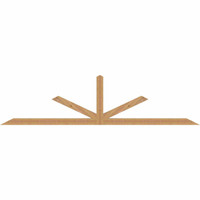 108"W x 27"H x 3 1/2"D x 3 1/2"F, 06/12 Pitch, Saratoga Smooth Timber Gable Bracket, Western Red Cedar