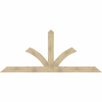 108"W x 45"H x 04"D x 6"F, 10/12 Pitch, Richland Rough Sawn Timber Gable Bracket, Douglas Fir