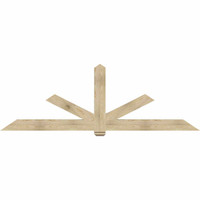 108"W x 36"H x 04"D x 6"F, 08/12 Pitch, Kennewick Rough Sawn Timber Gable Bracket, Douglas Fir