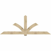 108"W x 40"H x 04"D x 6"F, 09/12 Pitch, Redmond Rough Sawn Timber Gable Bracket, Douglas Fir