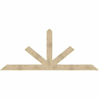 108"W x 45"H x 04"D x 6"F, 10/12 Pitch, Saratoga Rough Sawn Timber Gable Bracket, Douglas Fir