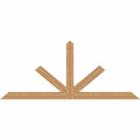 108"W x 45"H x 3 1/2"D x 5 1/2"F, 10/12 Pitch, Saratoga Smooth Timber Gable Bracket, Western Red Cedar