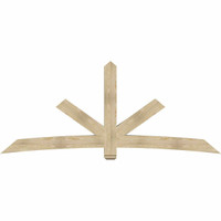 108"W x 45"H x 06"D x 6"F, 10/12 Pitch, Alberta Rough Sawn Timber Gable Bracket, Douglas Fir