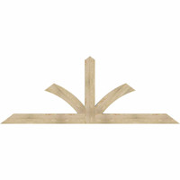 108"W x 40"H x 04"D x 6"F, 09/12 Pitch, Richland Rough Sawn Timber Gable Bracket, Douglas Fir