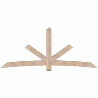108"W x 45"H x 5 1/2"D x 5 1/2"F, 10/12 Pitch, Alberta Smooth Timber Gable Bracket, Douglas Fir