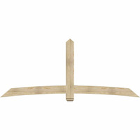 108"W x 45"H x 06"D x 6"F, 10/12 Pitch, Bellingham Rough Sawn Timber Gable Bracket, Douglas Fir