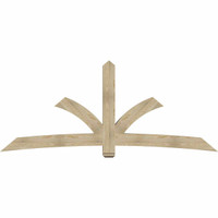 108"W x 45"H x 06"D x 6"F, 10/12 Pitch, Davenport Rough Sawn Timber Gable Bracket, Douglas Fir