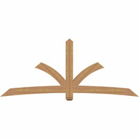 108"W x 45"H x 5 1/2"D x 5 1/2"F, 10/12 Pitch, Davenport Smooth Timber Gable Bracket, Western Red Cedar