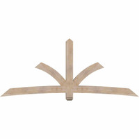 108"W x 45"H x 5 1/2"D x 5 1/2"F, 10/12 Pitch, Davenport Smooth Timber Gable Bracket, Douglas Fir