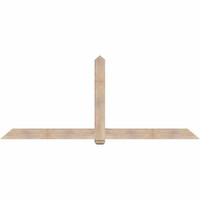 108"W x 45"H x 5 1/2"D x 5 1/2"F, 10/12 Pitch, Eugene Smooth Timber Gable Bracket, Douglas Fir
