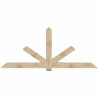 108"W x 45"H x 06"D x 6"F, 10/12 Pitch, Kennewick Rough Sawn Timber Gable Bracket, Douglas Fir