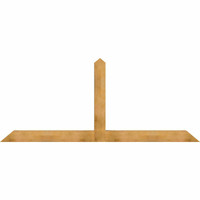 108"W x 45"H x 06"D x 6"F, 10/12 Pitch, Portland Rough Sawn Timber Gable Bracket, Western Red Cedar