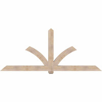 108"W x 45"H x 5 1/2"D x 5 1/2"F, 10/12 Pitch, Redmond Smooth Timber Gable Bracket, Douglas Fir