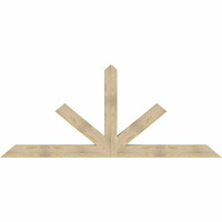 108"W x 45"H x 06"D x 6"F, 10/12 Pitch, Saratoga Rough Sawn Timber Gable Bracket, Douglas Fir