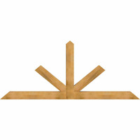 108"W x 45"H x 06"D x 6"F, 10/12 Pitch, Saratoga Rough Sawn Timber Gable Bracket, Western Red Cedar