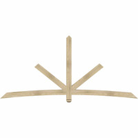108"W x 49"H x 04"D x 4"F, 11/12 Pitch, Alberta Rough Sawn Timber Gable Bracket, Douglas Fir