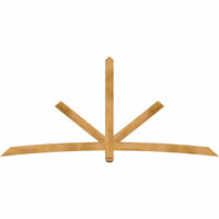 108"W x 49"H x 04"D x 4"F, 11/12 Pitch, Alberta Rough Sawn Timber Gable Bracket, Western Red Cedar