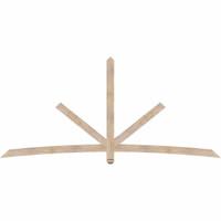 108"W x 49"H x 3 1/2"D x 3 1/2"F, 11/12 Pitch, Alberta Smooth Timber Gable Bracket, Douglas Fir