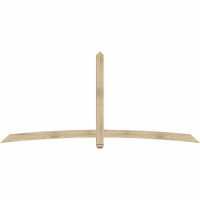 108"W x 49"H x 04"D x 4"F, 11/12 Pitch, Bellingham Rough Sawn Timber Gable Bracket, Douglas Fir
