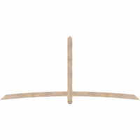 108"W x 49"H x 3 1/2"D x 3 1/2"F, 11/12 Pitch, Bellingham Smooth Timber Gable Bracket, Douglas Fir