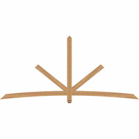 108"W x 49"H x 3 1/2"D x 3 1/2"F, 11/12 Pitch, Alberta Smooth Timber Gable Bracket, Western Red Cedar