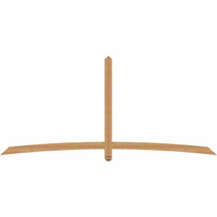108"W x 49"H x 3 1/2"D x 3 1/2"F, 11/12 Pitch, Bellingham Smooth Timber Gable Bracket, Western Red Cedar