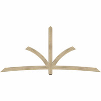 108"W x 49"H x 04"D x 4"F, 11/12 Pitch, Davenport Rough Sawn Timber Gable Bracket, Douglas Fir