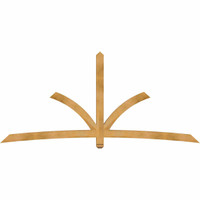 108"W x 49"H x 04"D x 4"F, 11/12 Pitch, Davenport Rough Sawn Timber Gable Bracket, Western Red Cedar