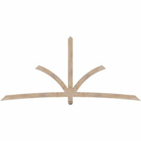 108"W x 49"H x 3 1/2"D x 3 1/2"F, 11/12 Pitch, Davenport Smooth Timber Gable Bracket, Douglas Fir
