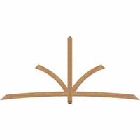 108"W x 49"H x 3 1/2"D x 3 1/2"F, 11/12 Pitch, Davenport Smooth Timber Gable Bracket, Western Red Cedar