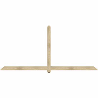 108"W x 49"H x 04"D x 4"F, 11/12 Pitch, Eugene Rough Sawn Timber Gable Bracket, Douglas Fir