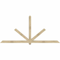 108"W x 49"H x 04"D x 4"F, 11/12 Pitch, Kennewick Rough Sawn Timber Gable Bracket, Douglas Fir