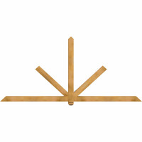 108"W x 49"H x 04"D x 4"F, 11/12 Pitch, Kennewick Rough Sawn Timber Gable Bracket, Western Red Cedar