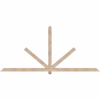108"W x 49"H x 3 1/2"D x 3 1/2"F, 11/12 Pitch, Kennewick Smooth Timber Gable Bracket, Douglas Fir