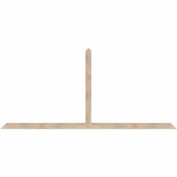 108"W x 49"H x 3 1/2"D x 3 1/2"F, 11/12 Pitch, Portland Smooth Timber Gable Bracket, Douglas Fir