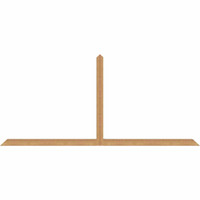 108"W x 49"H x 3 1/2"D x 3 1/2"F, 11/12 Pitch, Portland Smooth Timber Gable Bracket, Western Red Cedar