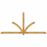 108"W x 49"H x 04"D x 4"F, 11/12 Pitch, Redmond Rough Sawn Timber Gable Bracket, Western Red Cedar