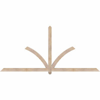 108"W x 49"H x 3 1/2"D x 3 1/2"F, 11/12 Pitch, Redmond Smooth Timber Gable Bracket, Douglas Fir