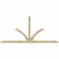 108"W x 49"H x 04"D x 4"F, 11/12 Pitch, Richland Rough Sawn Timber Gable Bracket, Douglas Fir