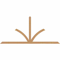 108"W x 49"H x 3 1/2"D x 3 1/2"F, 11/12 Pitch, Richland Smooth Timber Gable Bracket, Western Red Cedar