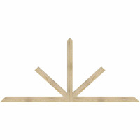 108"W x 49"H x 04"D x 4"F, 11/12 Pitch, Saratoga Rough Sawn Timber Gable Bracket, Douglas Fir