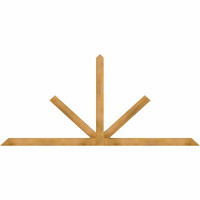 108"W x 49"H x 04"D x 4"F, 11/12 Pitch, Saratoga Rough Sawn Timber Gable Bracket, Western Red Cedar