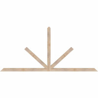 108"W x 49"H x 3 1/2"D x 3 1/2"F, 11/12 Pitch, Saratoga Smooth Timber Gable Bracket, Douglas Fir