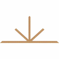 108"W x 49"H x 3 1/2"D x 3 1/2"F, 11/12 Pitch, Saratoga Smooth Timber Gable Bracket, Western Red Cedar