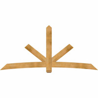 108"W x 49"H x 04"D x 6"F, 11/12 Pitch, Alberta Rough Sawn Timber Gable Bracket, Western Red Cedar