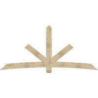 108"W x 49"H x 04"D x 6"F, 11/12 Pitch, Alberta Rough Sawn Timber Gable Bracket, Douglas Fir