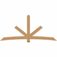 108"W x 49"H x 3 1/2"D x 5 1/2"F, 11/12 Pitch, Alberta Smooth Timber Gable Bracket, Western Red Cedar