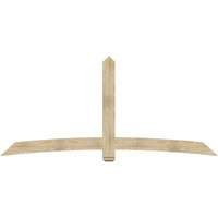 108"W x 49"H x 04"D x 6"F, 11/12 Pitch, Bellingham Rough Sawn Timber Gable Bracket, Douglas Fir